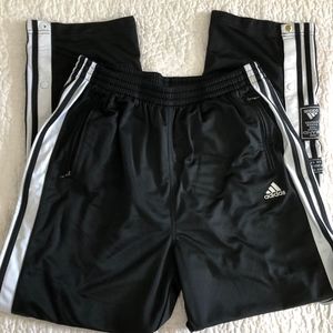 Vintage Adidas Snap Breakaway Pants Black
